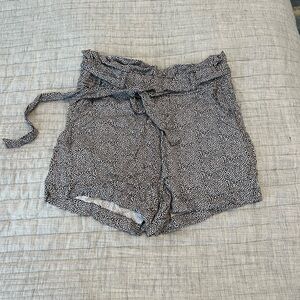 Black and white shorts